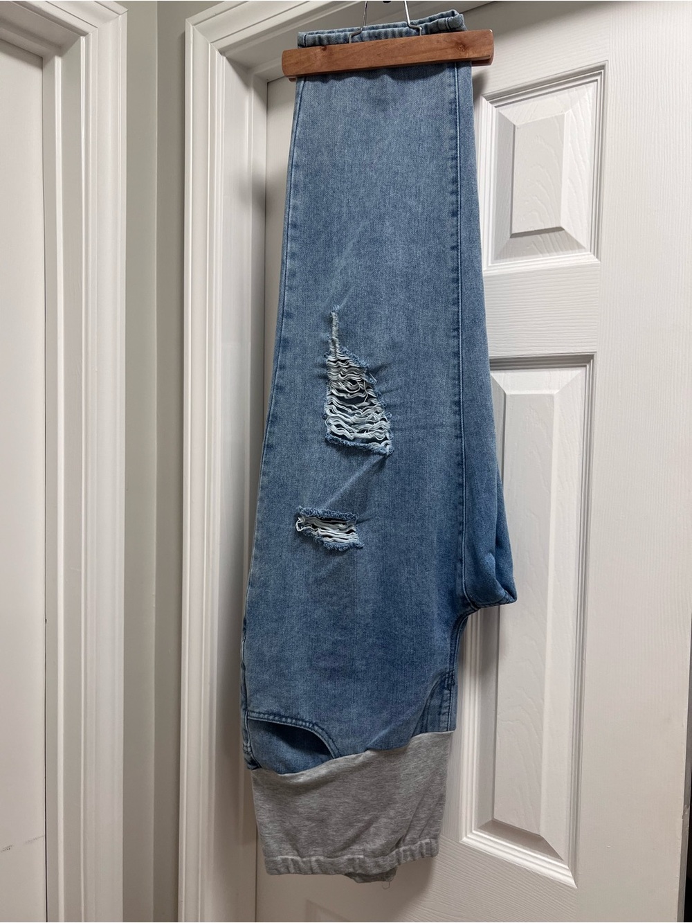 Maternity Light Blue Distressed Denim Jeans